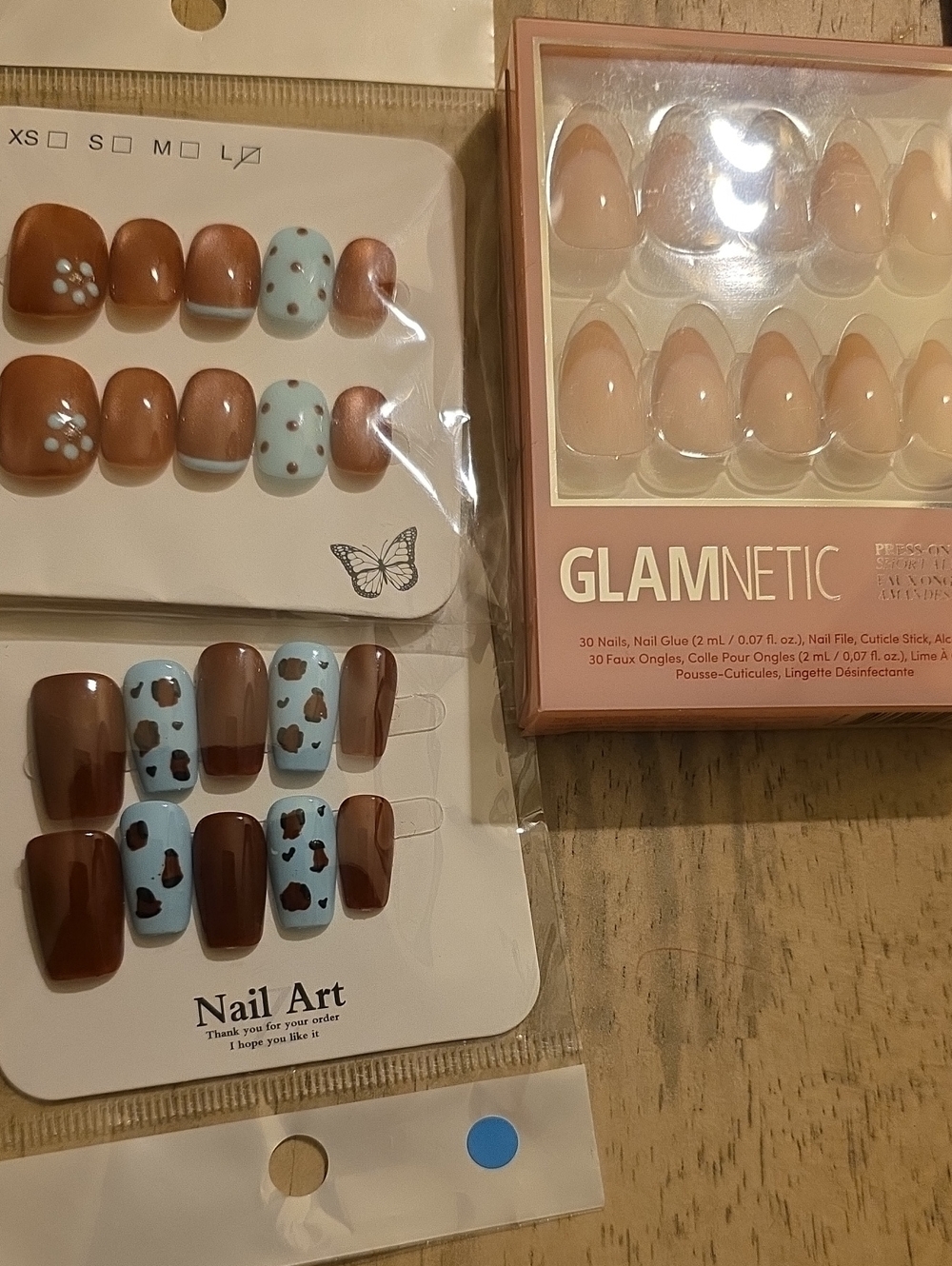 GLAMNETIC Cafe Creme Press-On Nail Sets